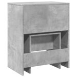 vidaXL Coiffeuse et tabouret gris béton 60x40x113 5 cm