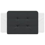 vidaXL Coussin de tête de lit Zadar noir et blanc 100 cm similicuir