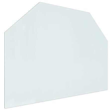 vidaXL Plaque de verre pour cheminée hexagonale 80x60 cm