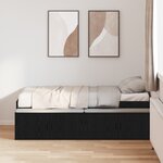vidaXL Cadre de lit Chêne noir 90x200 cm