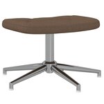 vidaXL Chaise de relaxation avec tabouret Marron Tissu