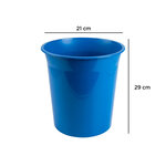 Corbeille papier q-connect plastique resistant 13l       275x285mm coloris bleu opaque
