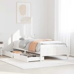 vidaXL Cadre de lit sans matelas blanc 75x190 cm bois de pin massif