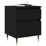 vidaXL Cabinet de chevet Chêne noir 40 x 35 x 50 cm Bois d'ingénierie