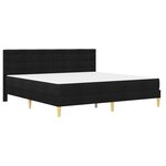 vidaXL Cadre de lit avec matelas Noir 200 x 200 cm Tissu