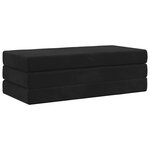 vidaXL Canapé-lit pliable 140 x 67 x 45 cm Noir