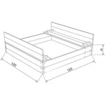 Bac à sable en hemlock avec bancs et couvercle ella 120 x 120 cm