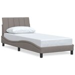vidaXL Cadre de lit sans matelas taupe 80x200 cm tissu