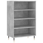 vidaXL Buffet haut gris béton 57x35x90 cm bois d'ingénierie