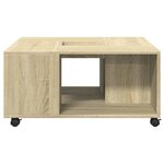 vidaXL Table basse chêne sonoma 80x80x40 cm bois d'ingénierie
