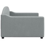 vidaXL Lit de repos gris clair 90x190 cm tissu