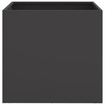 vidaXL Jardinières 2 Pièces noir 49x47x46 cm acier laminé à froid