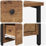 vidaXL Cabinet de chevet avec tiroir 2 Pièces Bois ancien 30 x 60 x 60 cm