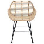 vidaXL Chaise de salle à manger 2 Pièces Naturel 55 x 50 x 74 cm