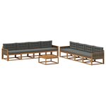 vidaXL Ensemble de canapés d'extérieur 9 Pièces Naturel et Anthracite
