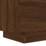 vidaXL Armoire de chevet et lumières LED chêne marron bois ingénierie