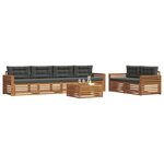 vidaXL Ensemble de canapés d'extérieur 7 Pièces Naturel et Anthracite