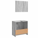 vidaXL Ensemble de meubles de salle de bain 2 Pièces Sonoma gris