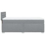 vidaXL Sommier à lattes de lit avec matelas Gris clair 100x200cm Tissu