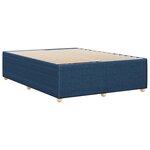 vidaXL Cadre de lit sans matelas bleu 140x190 cm tissu