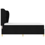 vidaXL Lit à ressorts avec matelas gris foncé 90x190 cm Noir tissu