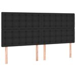 vidaXL Sommier à lattes de lit avec matelas Noir 180x200 cm Similicuir