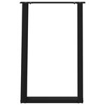 vidaXL Pieds de table à manger en U 2 pièces Noir 60 x (72-73) cm Acier