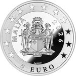 Monnaie PADUA ASTRONOMICAL CLOCK City Hall Clocks 1 Oz Argent 5€ Euro Malta 2026