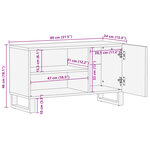 vidaXL Meuble TV 80x34x46 cm bois d'acacia massif