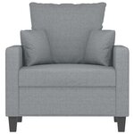 vidaXL Fauteuil Gris clair 60 cm Tissu