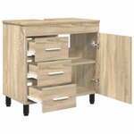vidaXL Unité de vanité de salle de bain Chêne Sonoma 60 x 35 x 60 cm