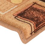 vidaXL Tapis d'escalier autoadhésifs 10 Pièces 65x21x4 cm Beige