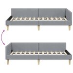 vidaXL Cadre de lit d'angle Autre Gris clair 90 x 200 cm