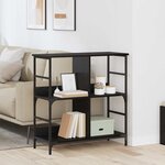 vidaXL Étagère Chêne noir 78.5 x 33 x 82 cm Bois d'ingénierie