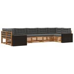 vidaXL Ensemble de canapés d'extérieur 7 pc Naturel et Anthracite