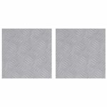 vidaXL Plaques à damier 2 Pièces Argent 30 x 30 cm Aluminium