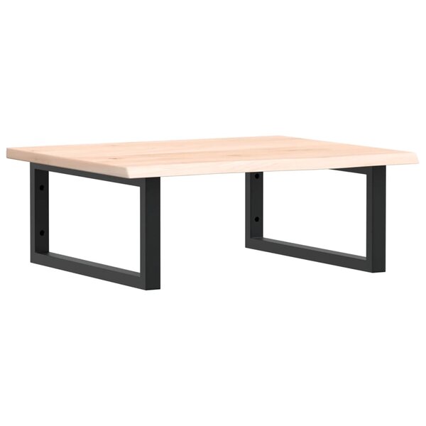 vidaXL Étagère de vasque murale acier et bois de chêne massif