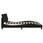 vidaXL Cadre de lit sans matelas Hanko noir 200x200 cm tissu