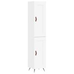 vidaXL Buffet haut Blanc 34 5x34x180 cm Bois d'ingénierie