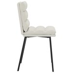 vidaXL Chaises à manger lot de 4 Crème Velours