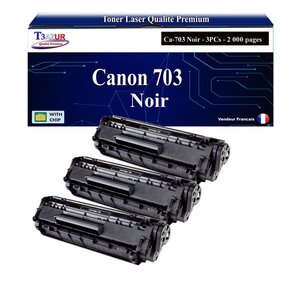 T3AZUR - 3x Toners compatibles avec Canon FX10 / FX9 / 703 pour Canon MF-4320D  MF-4330D  MF-4340D  MF-4350D Noir - 2 000p