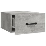 vidaXL Tables de chevet murales 2 Pièces Gris béton 35x35x20 cm