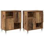 vidaXL Buffets 2 Pièces Bois ancien 120 x 35 x 70 cm Bois d'ingénierie