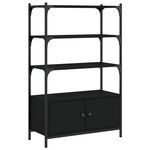 vidaXL Bibliothèque à 3 niveaux noir 70x30x109 5 cm bois d'ingénierie