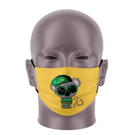 Masque Bandeau Enfant - Keep Cool Jaune - Masque tissu lavable 50 fois