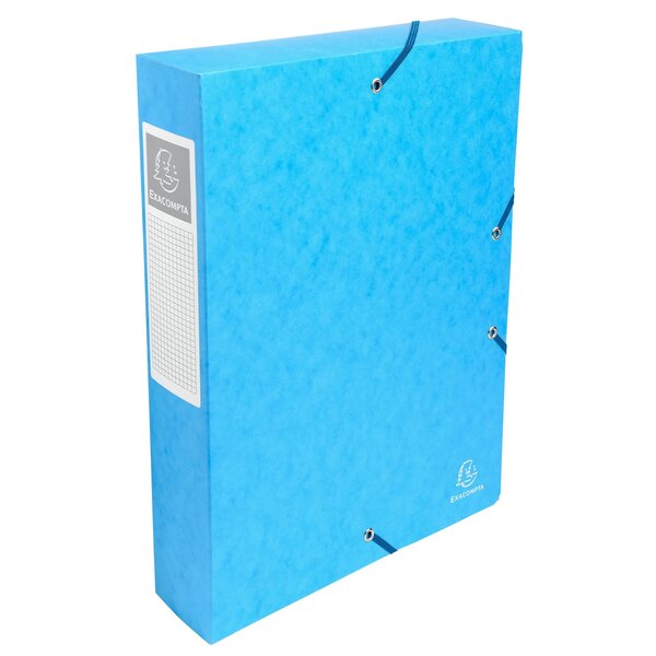 Boite De Classement Exabox Dos 60mm Carte Lustrée - A4 - Turquoise - X 8 - Exacompta