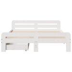 vidaXL Cadre de lit sans matelas blanc 160x200 cm bois de pin massif