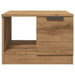 vidaXL Table basse chêne artisanal 50x50x36 cm bois d'ingénierie