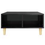 Vidaxl table basse noir brillant 60x60x30 cm aggloméré