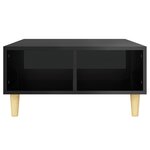 vidaXL Table basse Noir brillant 60x60x30 cm Aggloméré